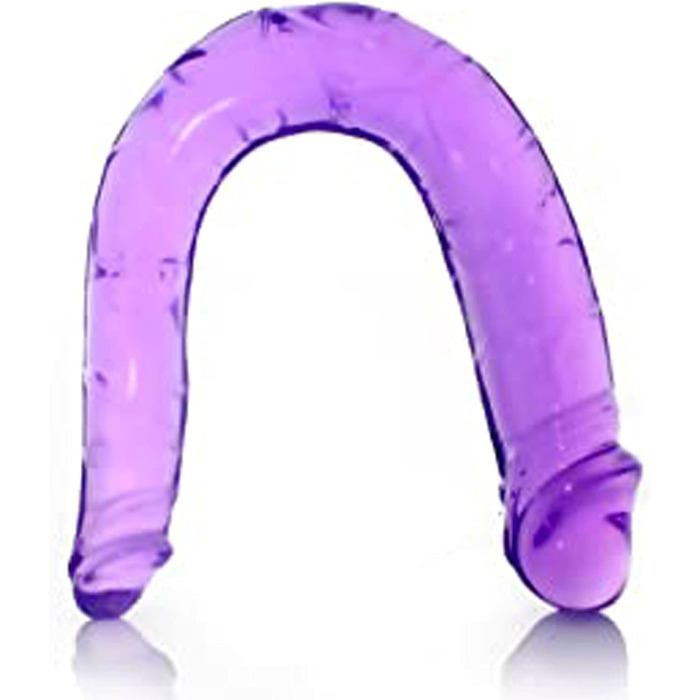 Двосторонній анальний/вагінальний дildo для лесбійок з двома виступами, гнучкий, для мастурбації та сексуальних іграшок