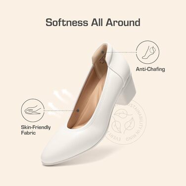 Жіночі туфлі-човники Dream Pairs з закритим носком, білі, розмір 36.5 EU