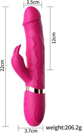 Вібратор для жінок Klitoris та G-точка, Rabbit Silikon, 10 режимів, Рожевий