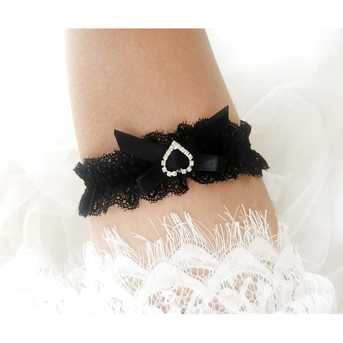 Шнурки для нареченої LeJulyeekay, мереживні, набір шнурків для вечірки, чорні