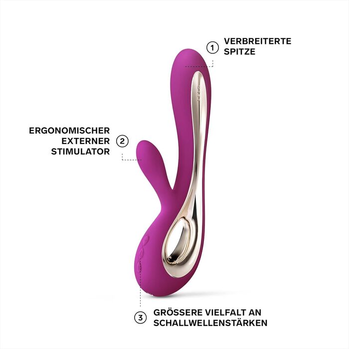 Вібратор LELO Soraya 2 - Rabbit, стимуляція G-точки, водонепроникний, рожевий (2-ге покоління)