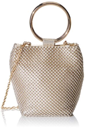Жіночий клатч-гаманець Jessica McClintock Gwen Ball Mesh з кільцем на зап'ясті, золотий