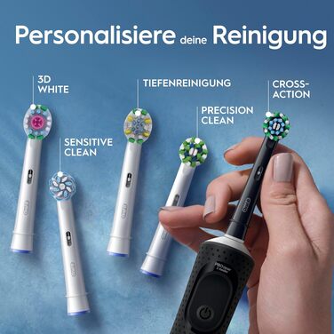 Електрична зубна щітка Oral-B Vitality Pro, чорна, 3 режими чищення, 1 насадка в комплекті
