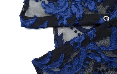 Прозора чоловіча сорочка з квітковою вишивкою EN8 7713 | Сексі сорочка з мереживом для вечірок