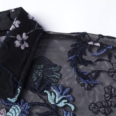 Чоловіча сорочка Deepsko з мереживом та квітковим візерунком, прозора сітка, жовта, розмір EU S-M