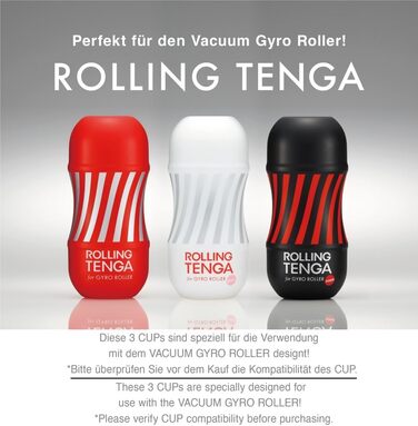 TENGA VACUUM GYRO ROLLER чорний (GYRO ROLLER CUP, STARK) – масажер для тіла