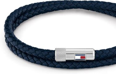 Шкіряний браслет Tommy Hilfiger для чоловіків з магнітною застібкою, синій