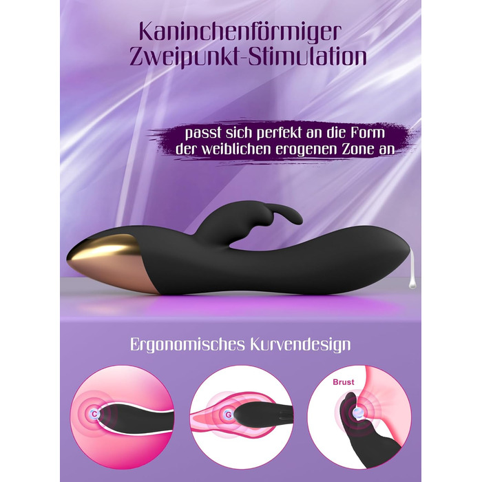 Вібратор для жінок: набір сексуальних іграшок з 10 режимами, кліторальний ділдо, G-spot вібратор, чорний колір