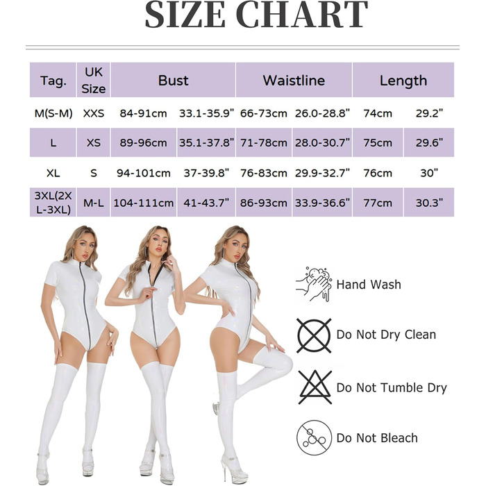 Боді з латексу Maeau для жінок, комбінезон з короткою рукавом, білий, розміри XS, M, L, XL, 3XL, клубний, для сну, клубний, для танців, білизна