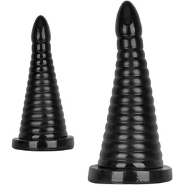 Анальний плагін Dick Super Groß Konisch – великий конічний анальний плагін для стимуляції G-точки, чорний, S, для жінок та чоловіків