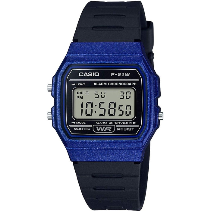 Наручний цифровий годинник Casio F-91WM унісекс, синій