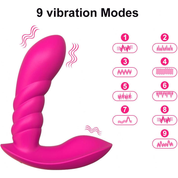 Вібратор з дистанційним керуванням та додатком, 9 режимів вібрації, жіночий вібратор-метелик, анальний дildo, іграшки для пар, фіолетовий