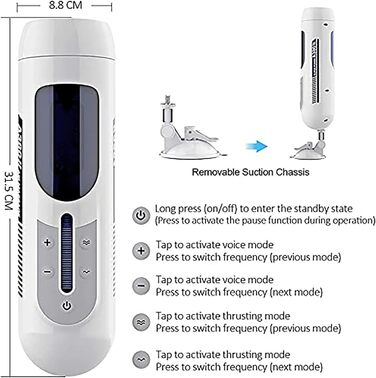 Автоматичний мастурбатор для чоловіків з телескопічними рухами - набір секс-іграшок