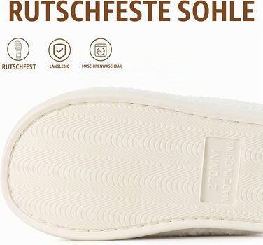 Жіночі м'які капці-сліпери Evshine з ефектом пам'яті (Memory Foam), закриті домашні тапочки, бежеві, розмір 39/39.5 EU