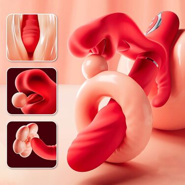 Вібратор для жінок Roluck 3-в-1: 5 режимів лизання, 5 вібрацій та 5 імпульсів