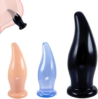Анальний масажер Youxclian Riesen XXL з присоскою для чоловіків та жінок. Масажер простати, анальні кулі, дилататор ануса, чорний.