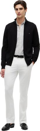 Чоловічий світшот Tommy Hilfiger Essential Cotton Zip Thru з коміром-стійкою та блискавкою, чорний, розмір S
