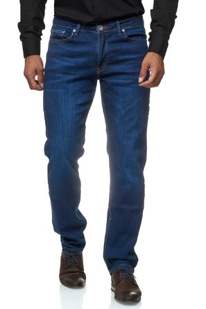 Чоловічі джинси JEEL Regular Fit, прямий крій, темно-сині (navy), розмір 34W / 32L