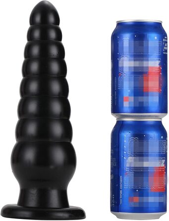 Анальні секс-іграшки YXBLV - великий плагін з сильною присоскою, гнучкий дилда, стимулятор G-точки, 25.5 см, чорний