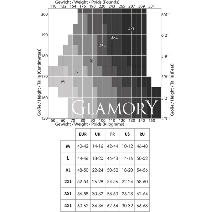 Корсет-стрінг GLAMORY для жінок, великі розміри 4XL (3XL-58), білий