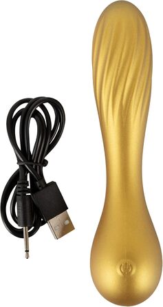 Вібратор Sweet Smile Flexible - 3,3 см (Металевий завиток, Золото)
