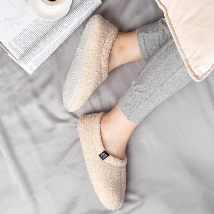 Жіночі домашні капці RockDove з теді-флісу, закрита п'ята, колір Off-White, розмір 39.5 EU