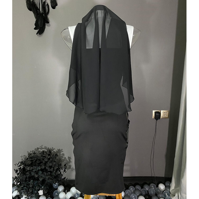 Костюм для косплею JasmyGirls: Костюм черниці, дівочий набір, чорне довге плаття з розрізом, для Хелловіну, ролеві ігри, розмір XS-M