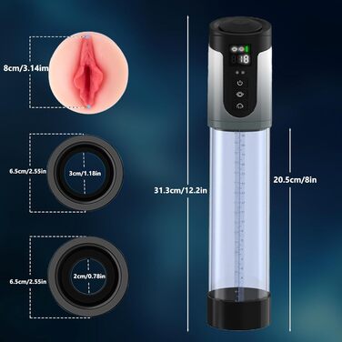 Електрична помпу для збільшення пеніса BDSMYEE - стимулятор, масажер для чоловіків