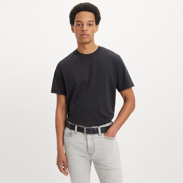 Чоловічий шкіряний ремінь Levi's Free Regular Black, 120 см