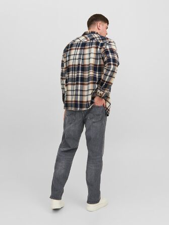 Чоловічі джинси Jack & Jones JJIMIKE Tapered Fit (завужені), великий розмір, чорний денім, 42W / 32L