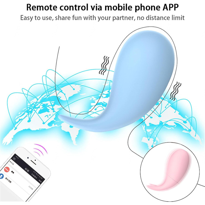 Вібратор з дистанційним керуванням та додатком, 10 режимів вібрації, для жінок, портативний, для стимуляції G-точки, для пар, рожевий