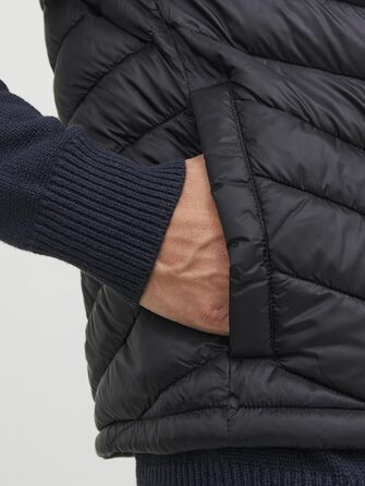 Чоловічий жилет Jack & Jones Jjehero Noos стібаний, колір Rosin/Black/White, розмір L