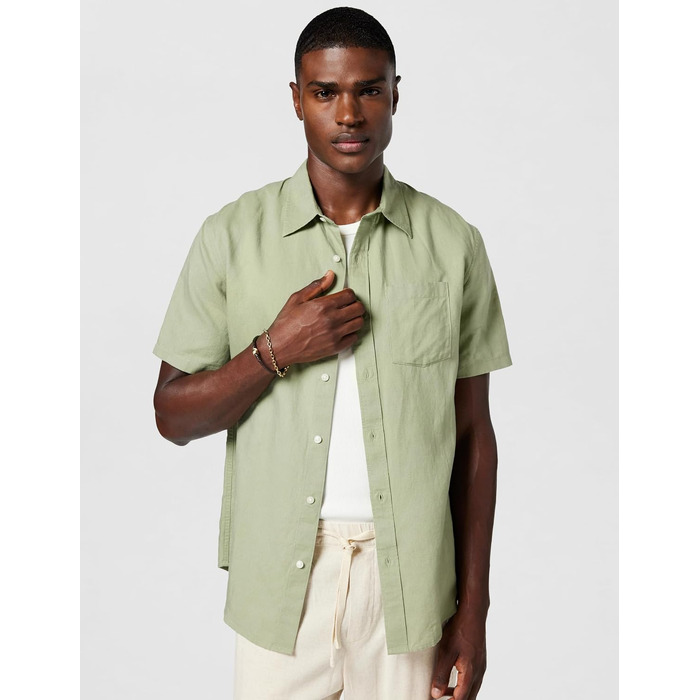 Чоловічий браслет Fossil Casual Texture зі шкіри та нержавіючої сталі, коричневий з золотом