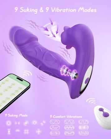 Набір вібраторів для жінок, вібратор клітора та G-точки, 9 режимів, 9 рівнів інтенсивності, пульт дистанційного керування, водонепроникний, тихий, секс-іграшка для пар