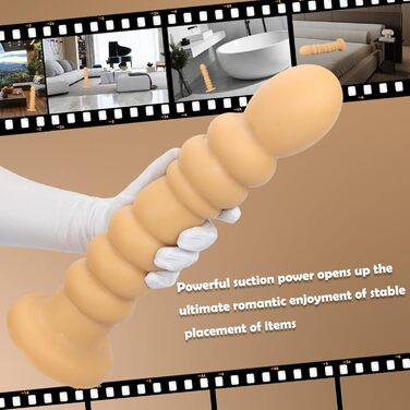 Анальний масажер Yasexx Giant з присоскою та стимулятором G-точки. Великий анальний дилатор для чоловіків та жінок