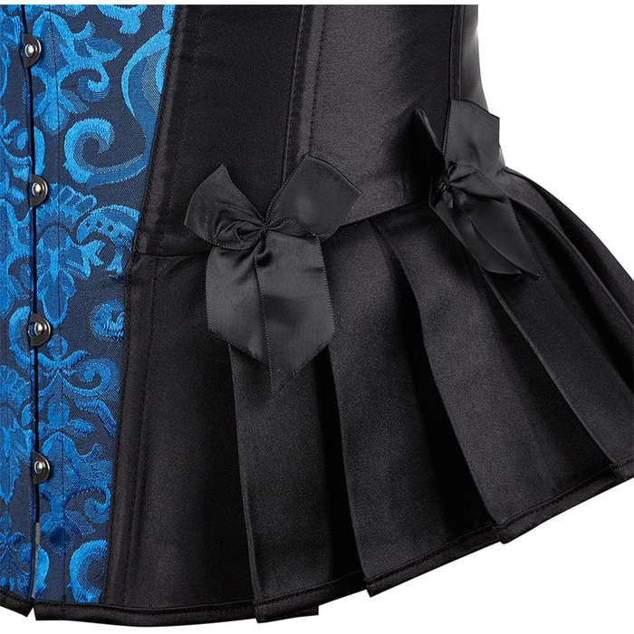 Корсет-корсет Grebrafan для жінок у готичному стилі, чорно-синій, для вечірок та свят