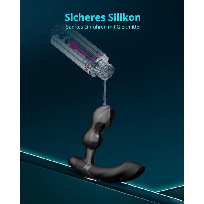 Lovense Edge 2: чоловічий анаплаг з пультом керування, вібрація простати, Bluetooth, 10000+ режимів, іграшки для дорослих