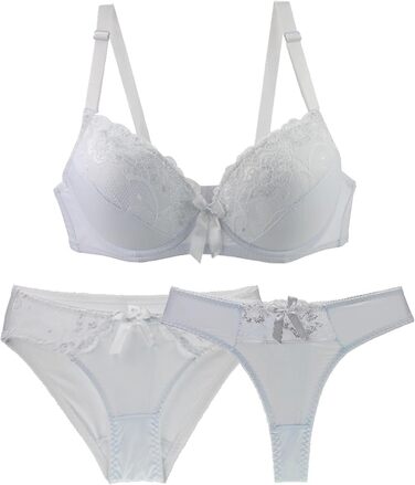 Бюстгальтер Push-up Necalisi BH з кісточками, комплект нижньої білизни для жінок (34/75D, білий)