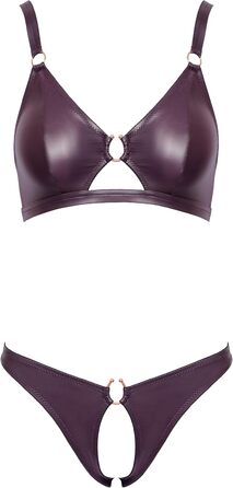 Жіноча білизна Cottelli: комплект бюстгальтер та труси, фіолетовий, розмір L