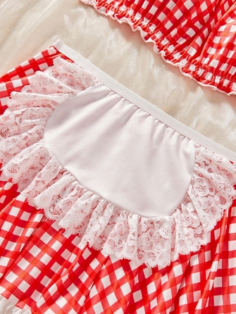 Еротичний костюм покоївниці Maid Dress, червоний, р. S
