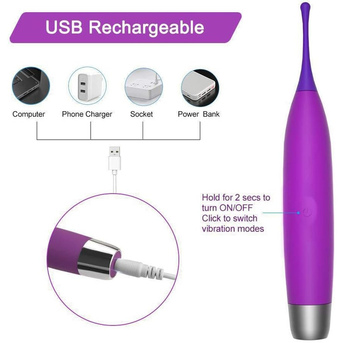 Вібратор для клітора та G-точки PINTLE, 10 режимів, силікон, для жінок та пар