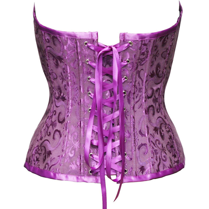 Бюстгальтер корсет Daen Brocade з лілового брокату XXL (Bslingerie®)