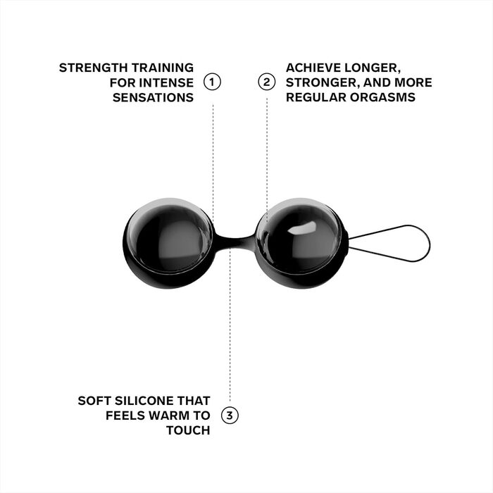 LELO Beads Noir Premium Edition: масажер для вагіни з силікону, тренажер для м'язів тазу, преміум-якість