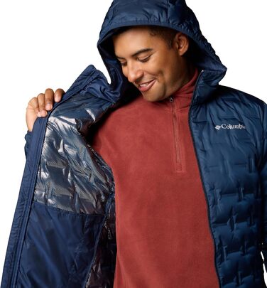 Чоловіча пухова куртка з капюшоном Columbia Delta Ridge™ II, темно-синя (Collegiate Navy), розмір L