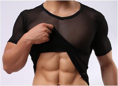 Чоловіча прозора футболка-сітка Bollrllr: сексуальна нижня білизна, футболка-сітка, топ, майка