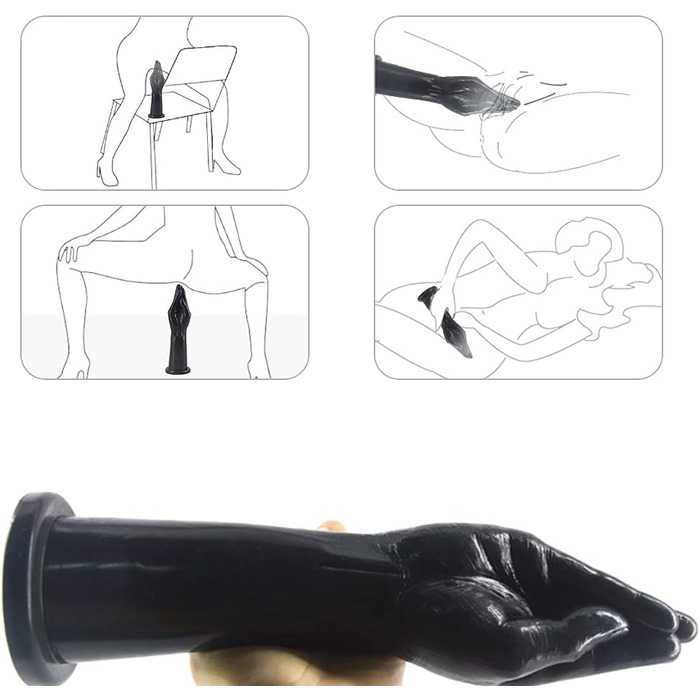 Анальний тренажер Roluck з реалістичним дизайном, 30 см, чорний