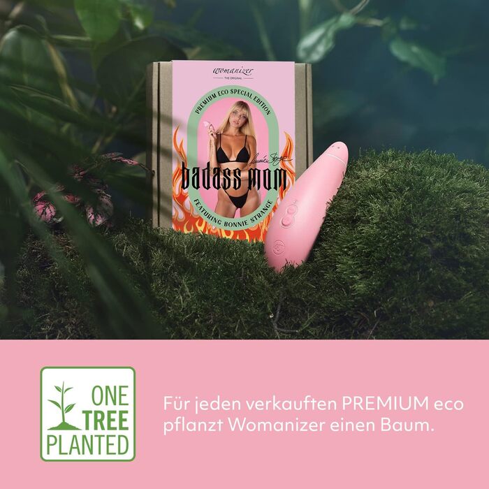 Womanizer Premium: вібратор для жінок, стимулятор клітора, преміум-якість, чорний (Bonnie Strange Eco)