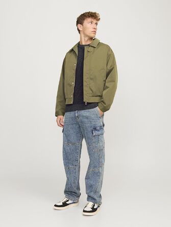 Чоловічі джинси Slim Fit JACK & JONES JJIGLENN (Dark Grey Melange), розмір XXL
