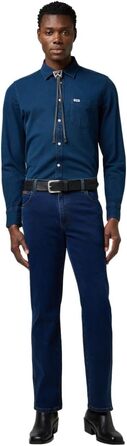 Чоловічі джинси Wrangler Texas Stretch W121XU13M заужені (Tapered), колір Rustic Navy, розмір 42W/32L