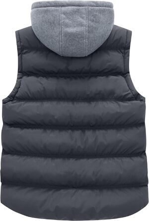 Чоловічий зимовий жилет Wantdo Outdoor з капюшоном, стібаний, сірий (розмір M)